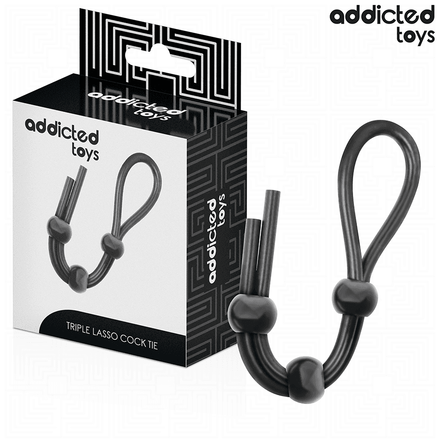 ADDICTED TOYS - CUERDA SILICONA PARA EL PENE DE LAZO TRIPLE
