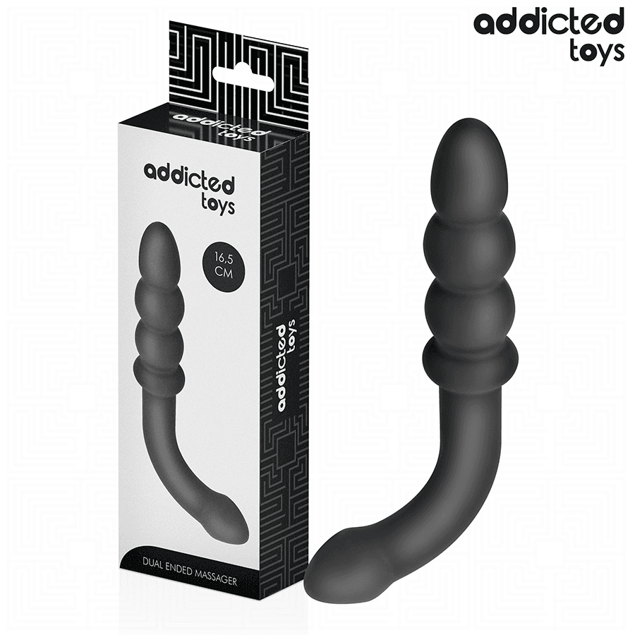 ADDICTED TOYS - MASAJEADOR ANAL DOBLE SILICONA 16,5 CM
