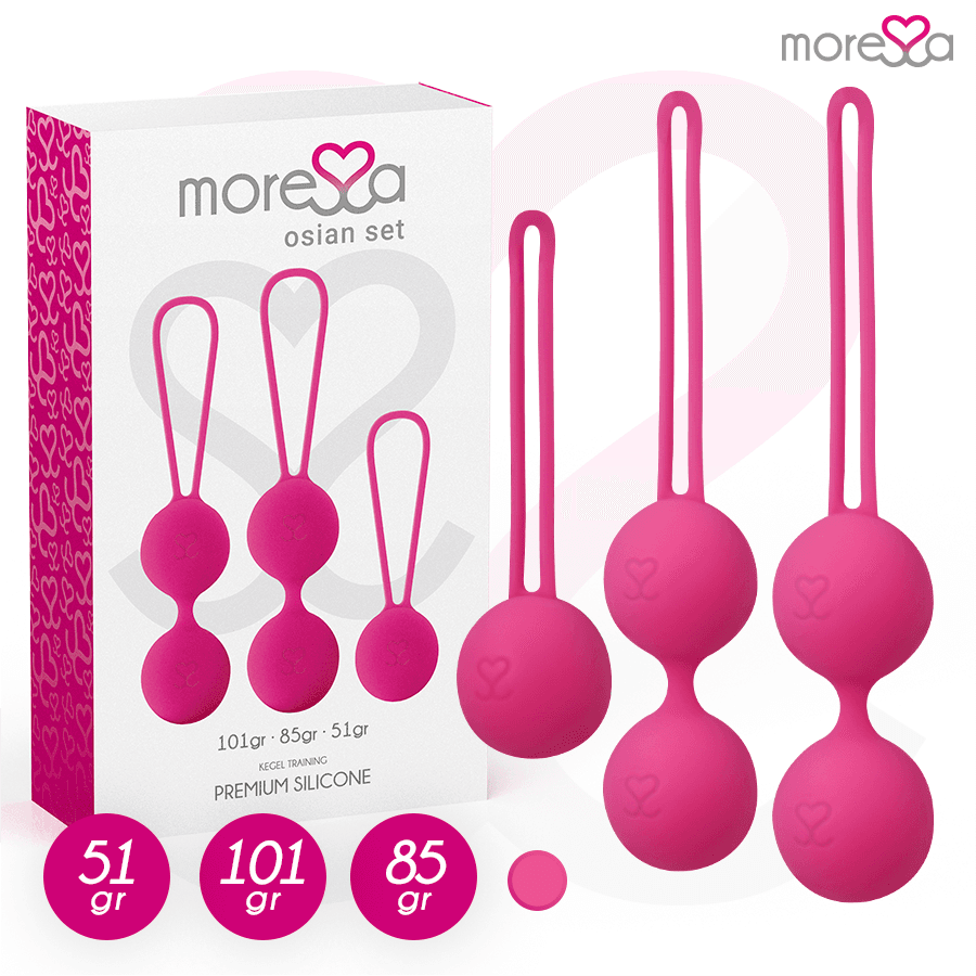 MORESSA - OSIAN SET PREMIUM SILICONA ROSA (Osian One - 51 g | Osian Two - 101 g | Osian Three 85 g)