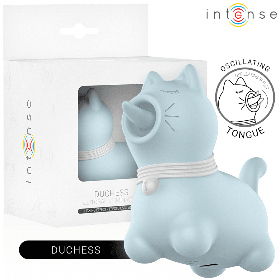 INTENSE - DUCHESS ESTIMULADOR CON LENGUA ROTATIVA 360º AZUL