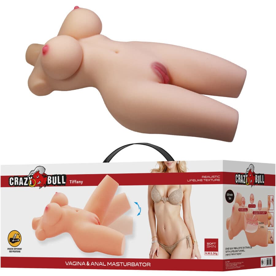 CRAZY BULL - TIFFANY TORSO FENIÑO REALISTA VAGINA Y ANAL 5.5 KG