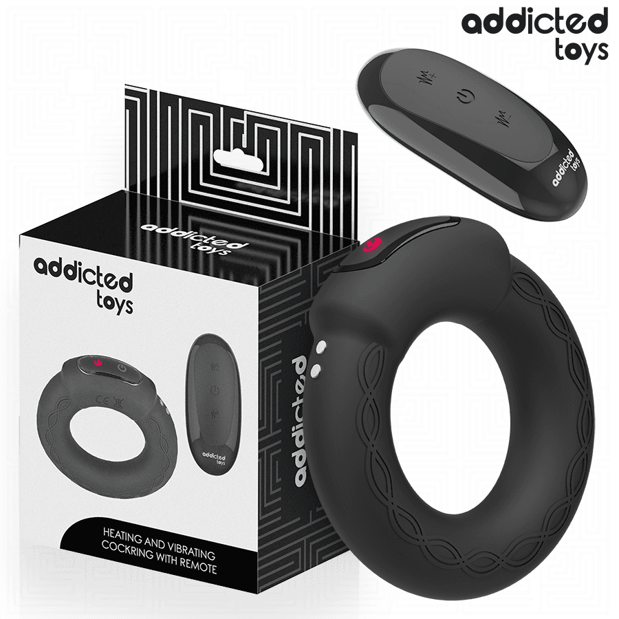 ADDICTED TOYS - ANILLO PENE VIBRADOR EFECTO CALOR CONTROL REMOTO