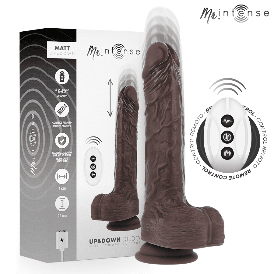 MR INTENSE - MATT REALÍSTICO MULTIFUNCIÓN CON VIBRACIÓN UP AND DOWN CONTROL REMOTO 22 CM -O- 4 CM