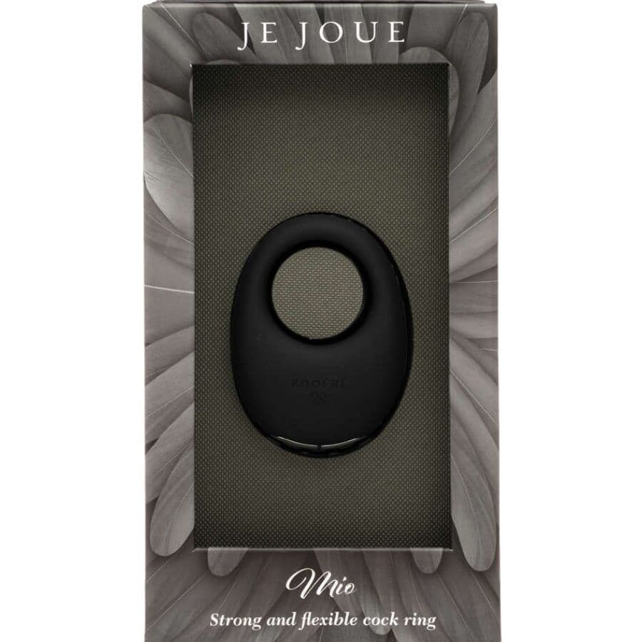 JE JOUE - MIO ANILLO PARA EL PENE VIBRADOR FUERTE Y FLEXIBLE NEGRO