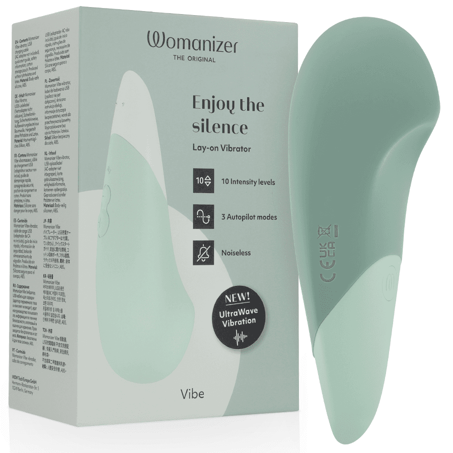 WOMANIZER - VIBE VIBRADOR LAY-ON SILENCIOSO VERDE CLARO