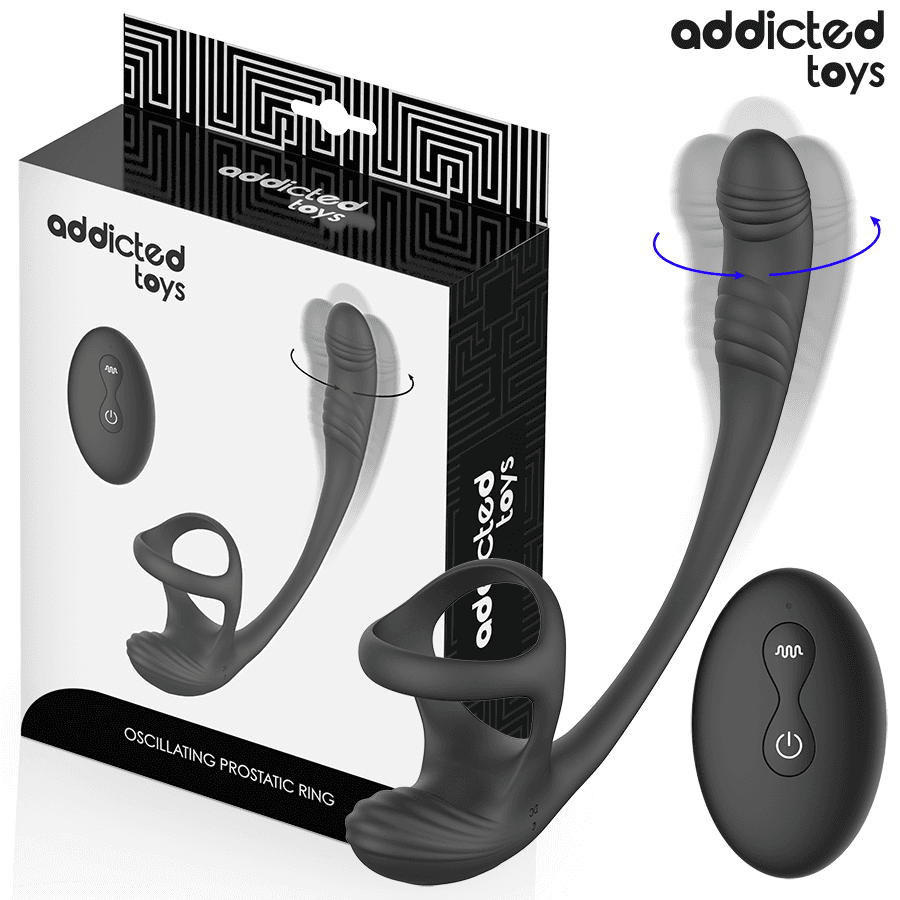 ADDICTED TOYS - PLUG ANAL VIBRACIÓN Y WAVING 360º Y ESTIMULADOR TESTÍCULOS