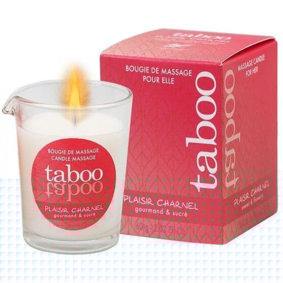 RUF - TABOO VELA DE MASAJE PARA ELLA PLAISIR CHARNEL AROMA FLOR DE CACAO