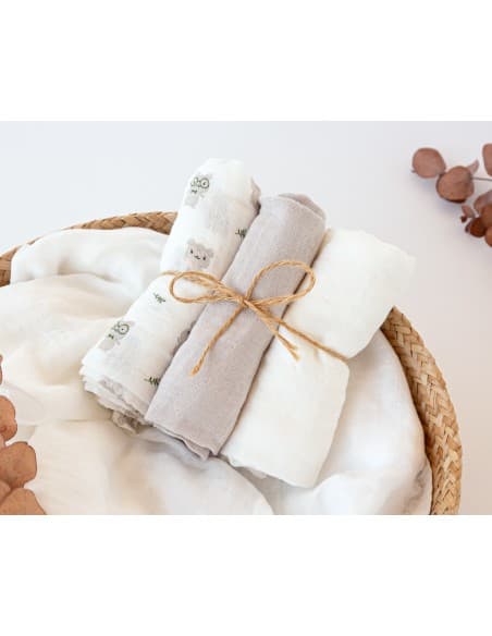 ESTUCHE MUSELINA 70X70 CM BAMBU 3 UNID 621006409