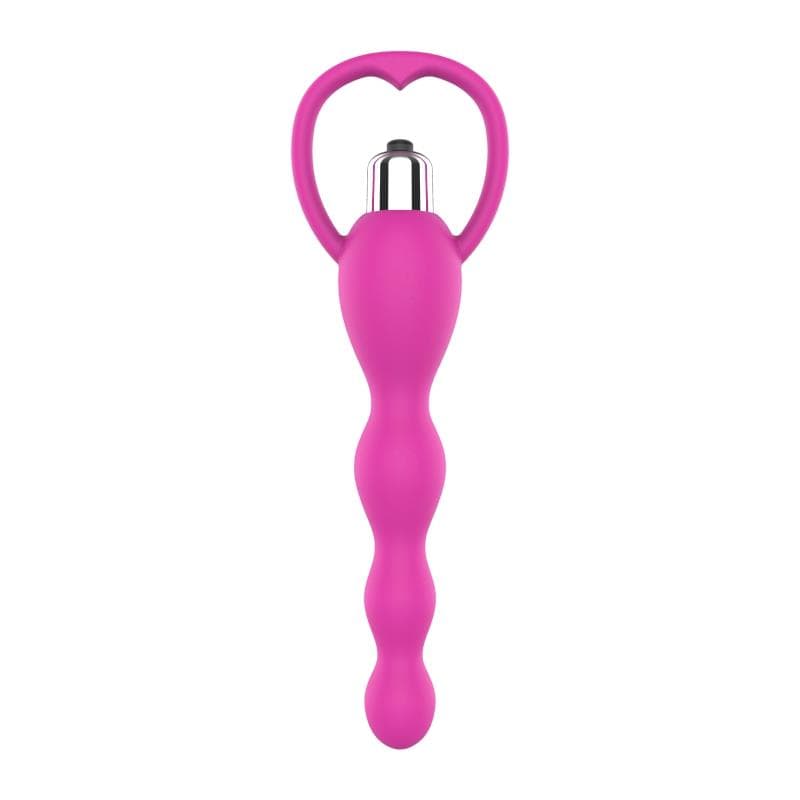 Cadena Anal con Vibración Rosa