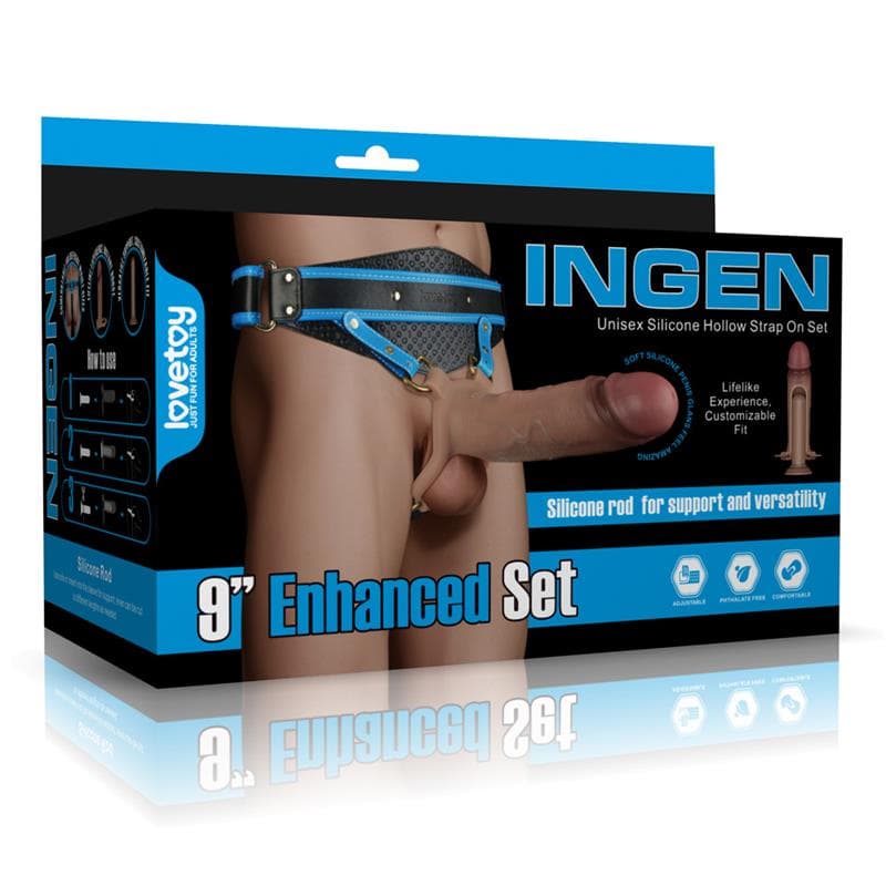 Ingen Arnés Ajustabe con Dildo Hueco 9 Enhanced Set XS/S/M