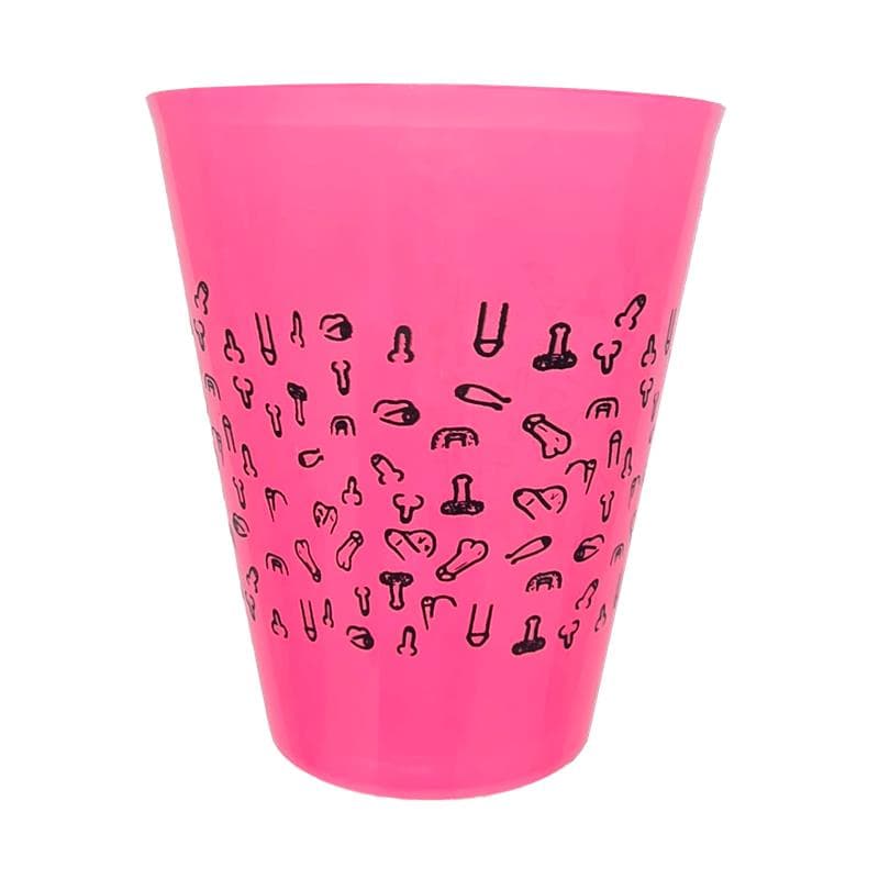 Vaso Plástico Diseño Penes Fuscia 500ml