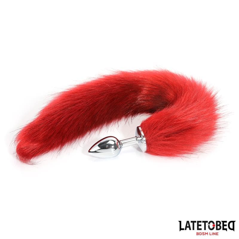 Plug Anal con Cola Rojo Vino 40 cm