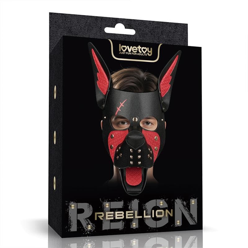 Máscara Cachorro Rebellion Reign Scarred Alpha Rojo