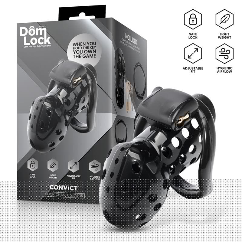 Convict Jaula para el Pene con Candado Interno