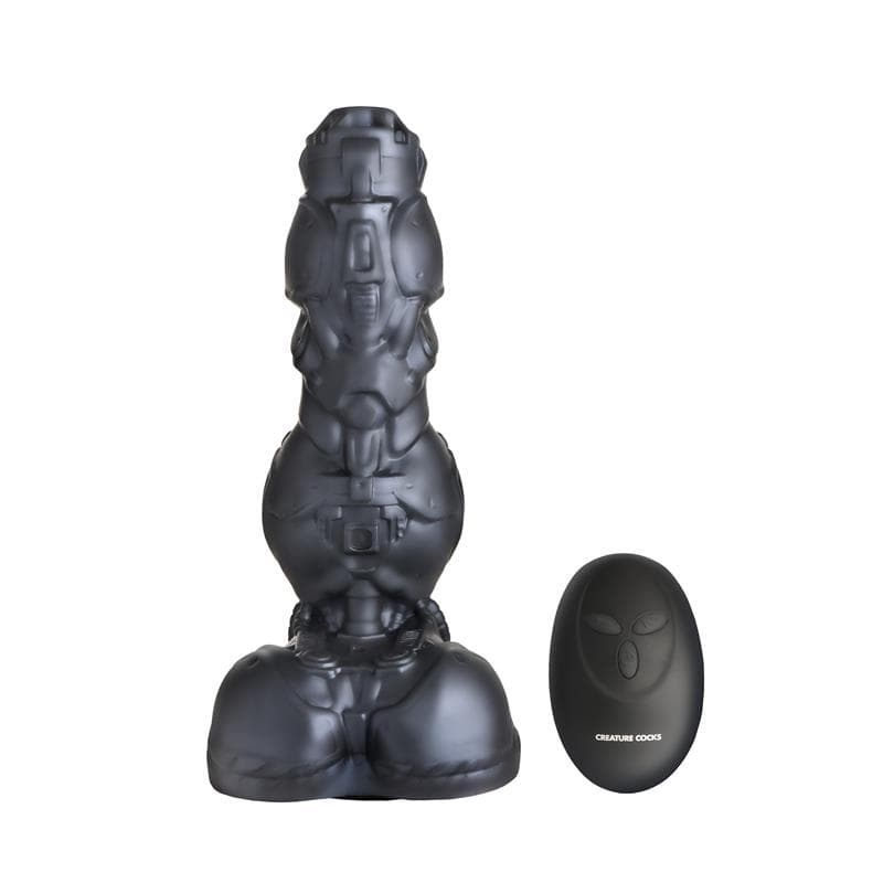 Cyborg Cock Dildo Metal con Thrusting y Vibración