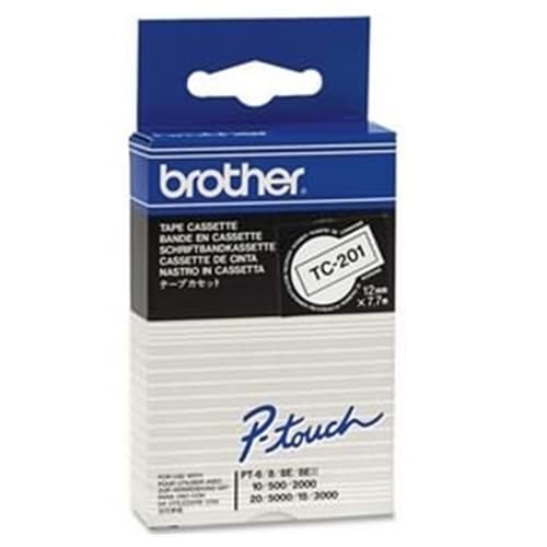 BROTHER CINTA ROTULADORA LAMINADA BLANCO/NEGRO 7,7M 12MM P-TOUCH/500/8E/2000/3000/5000