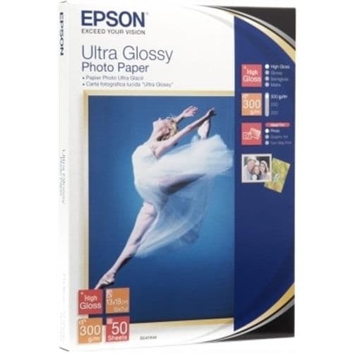 Epson Ultra Glossy Photo Paper, 100 x 150 mm, 300 g/m², 20 hojas