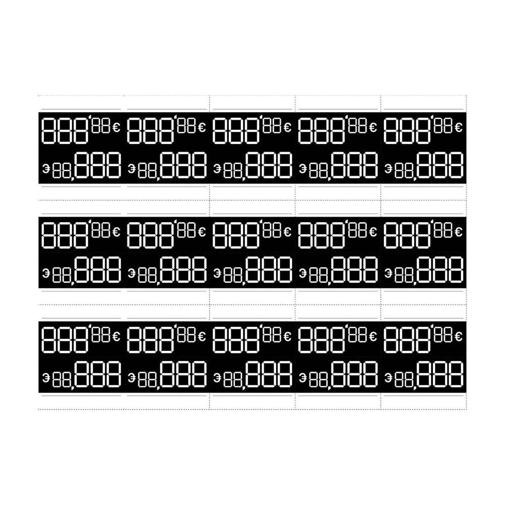 ETIQUETAS DE PRECIOS PERSONALIZABLES, 54 x 33 mm