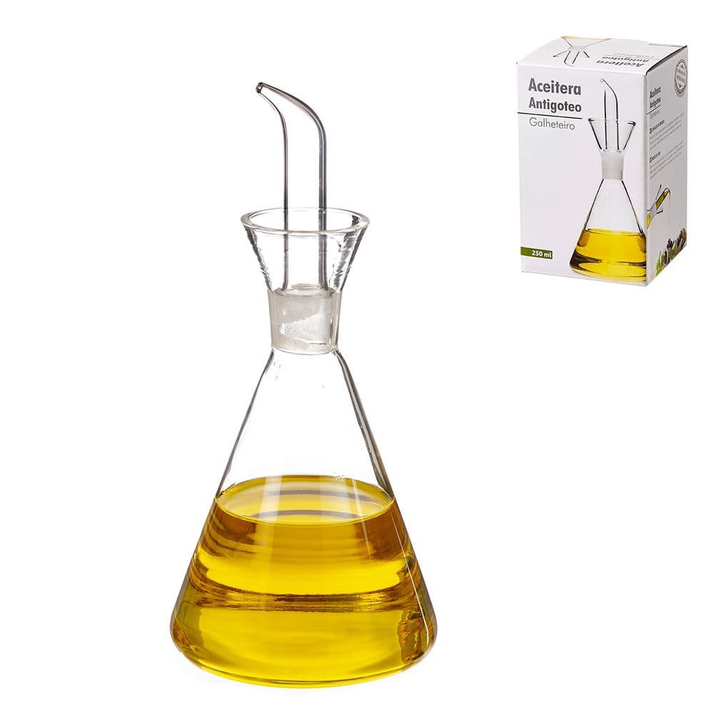 ACEITERA DE CRISTAL ANTIGOTEO 250 ml