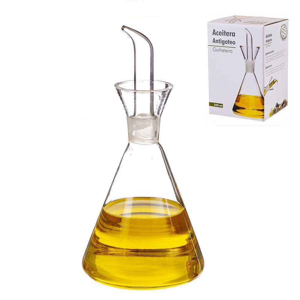 ACEITERA DE CRISTAL ANTIGOTEO 500 ml