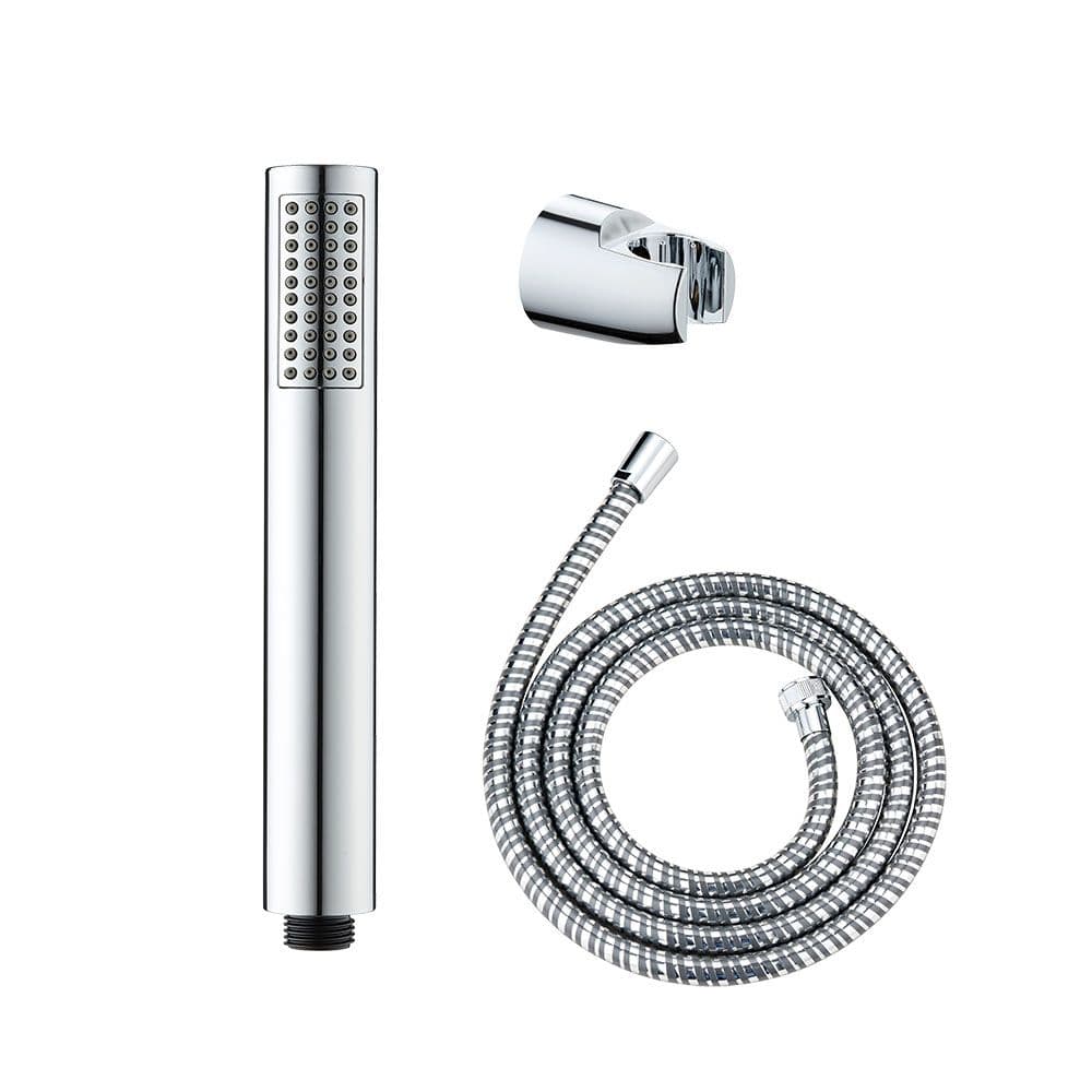 CONJUNTO DE DUCHA BASIC, CABEZAL 5 FUNCIONES + MANGUERA 150 cm + SOPORTE AJUSTABLE