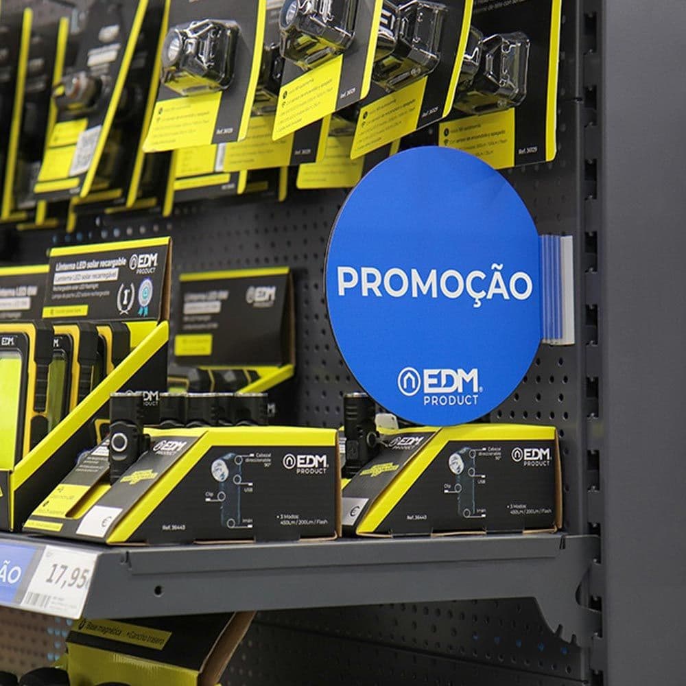 DISPLAY PROMOCIÓN MÓDULO PORTUGUÉS "PROMOÇÃO" EDM Ø 20cm. CONTIENE SOPORTE ADHESIVO 02942.
