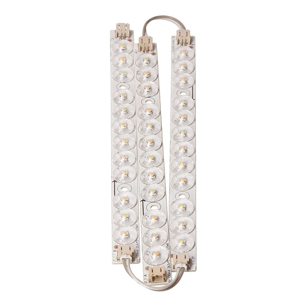 JUEGO TRES TIRAS LED RECAMBIO APLIQUES REDONDO Y CUADRADO 12 W 3CCT 32574, 32577