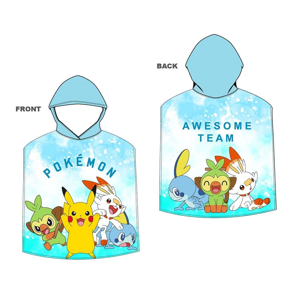 PONCHO DE PLAYA INFANTIL 55 x 110 cm POKEMON