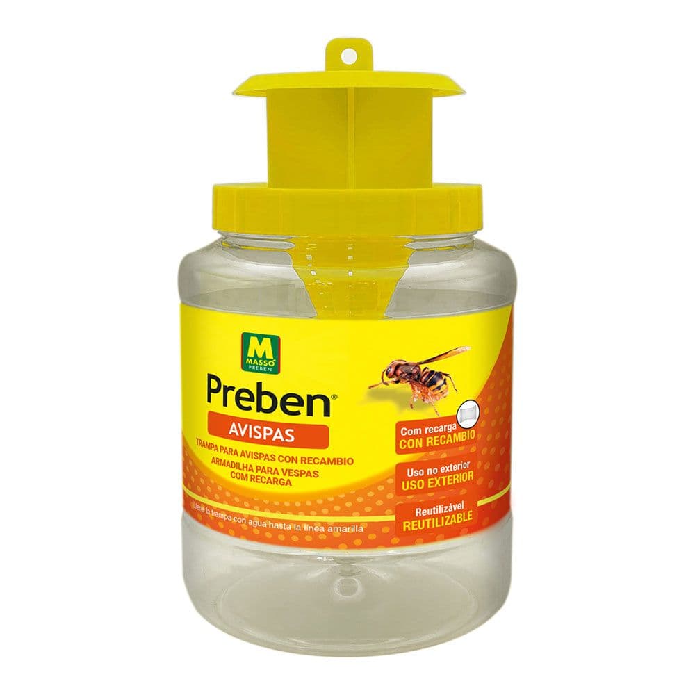 TRAMPA REUTILIZABLE AVISPAS, BOTE CON RECAMBIO INCLUIDO