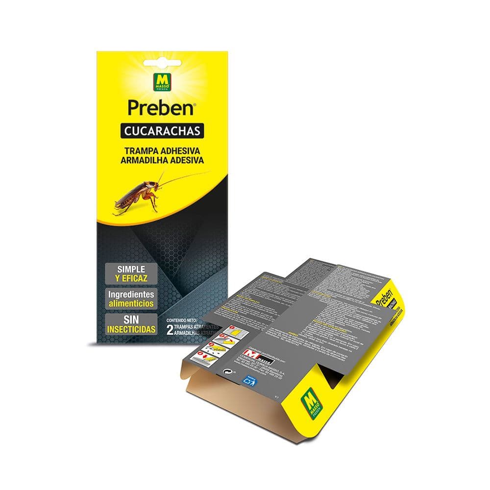 TRAMPA ADHESIVA PARA CUCARACHAS, 5 uds