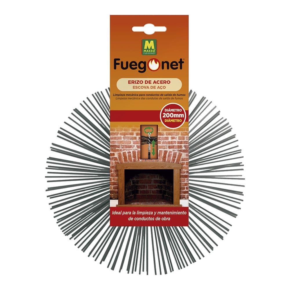 DESHOLLINADOR ERIZO DE ACERO Ø 200 mm