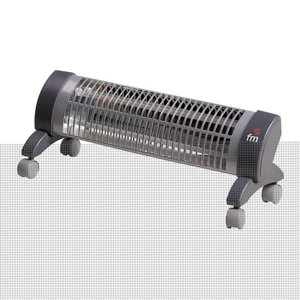 ESTUFA DE CUARZO CON RUEDAS 2302-R, 1200 W - GRIS, 53 x 16 x 18,5 cm