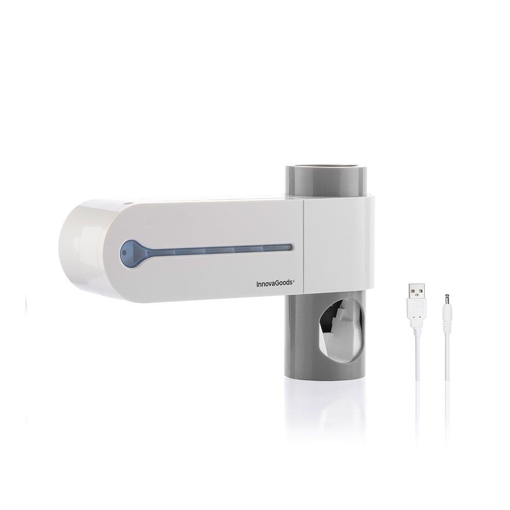 ESTERILIZADOR UV DE CEPILLOS DENTALES CON SOPORTE Y DISPENSADOR DE DENTÍFRICO