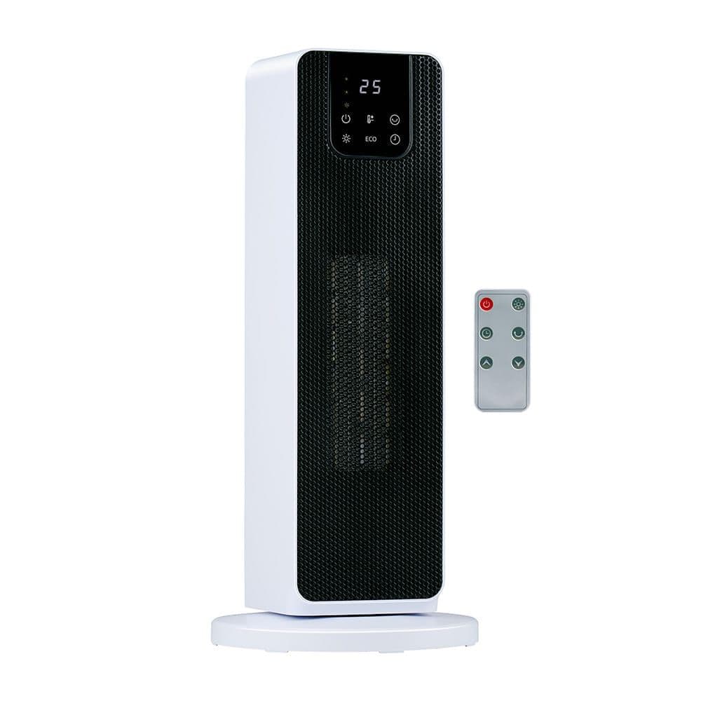 CALEFACTOR DE TORRE 800/2000 W, BLANCO, 21 x 21 x 46 cm