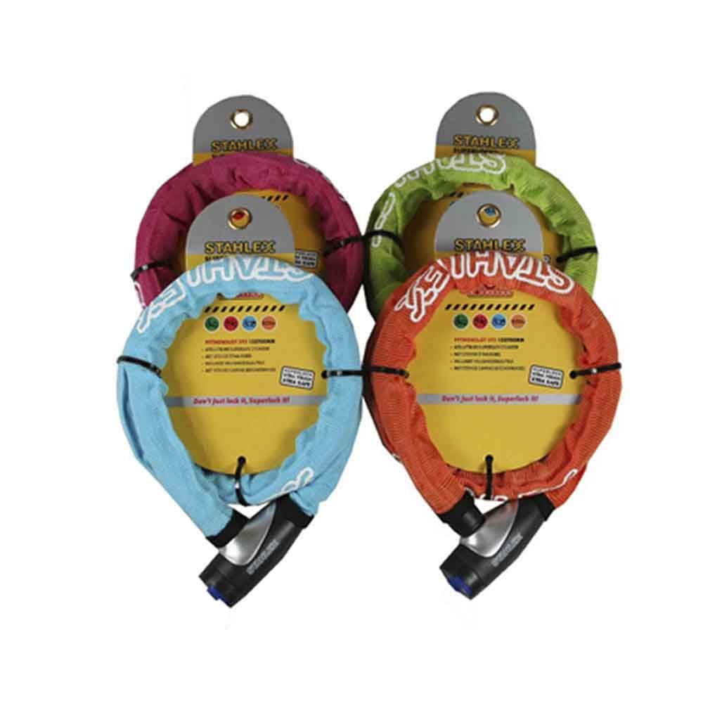 CANDADO BLINDADO 15mm 90cm COLORES SURTIDOS