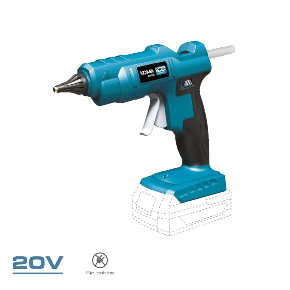 PISTOLA TERMOFUSIBLE 20 V BARRA DE SILICONA DE Ø11 mm