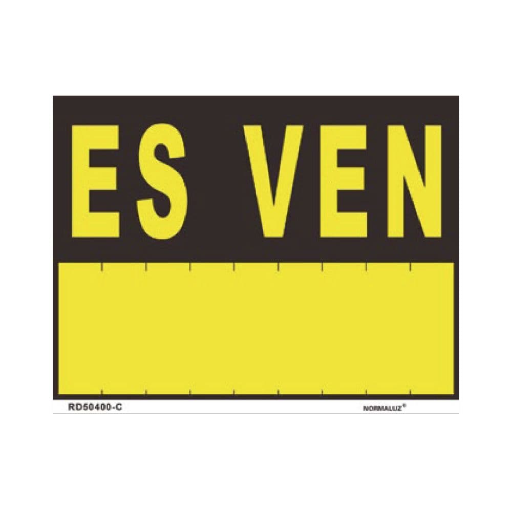 ROTULO "ES VEN" (PVC 0.4mm) 35x45cm NORMALUZ