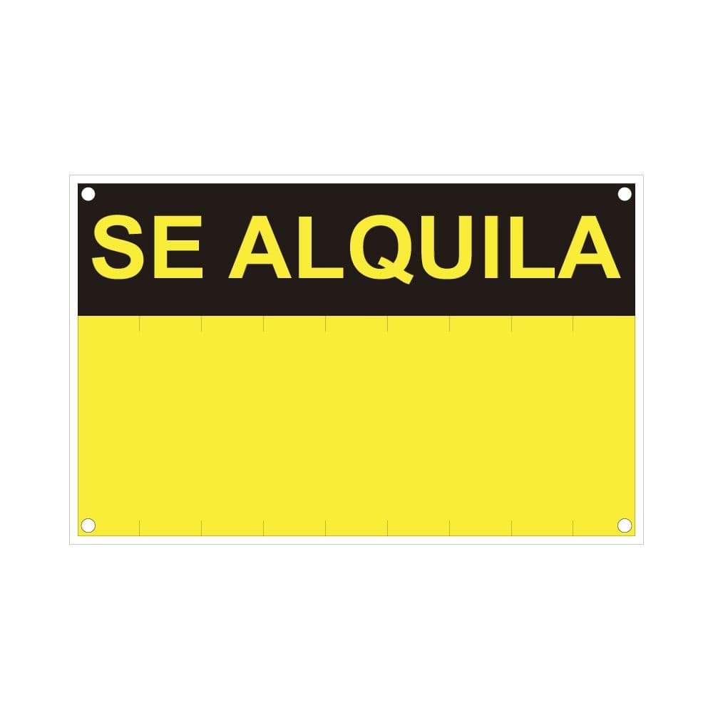 ROTULO "SE ALQUILA" (PVC 0.4mm) 45x70cm NORMALUZ