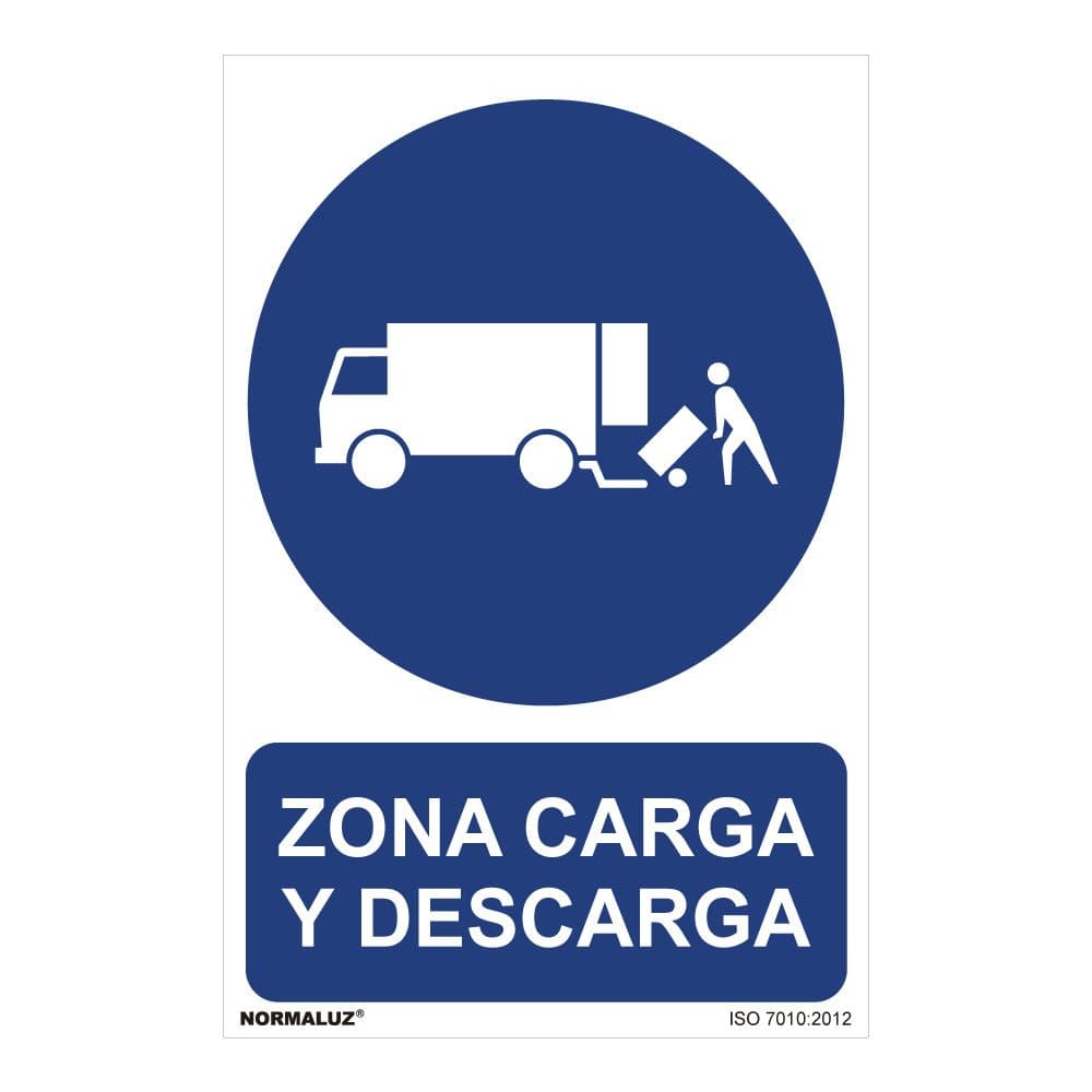 CARTEL "ZONA CARGA Y DESCARGA" (PVC 0,7mm) 30x40cm NORMALUZ