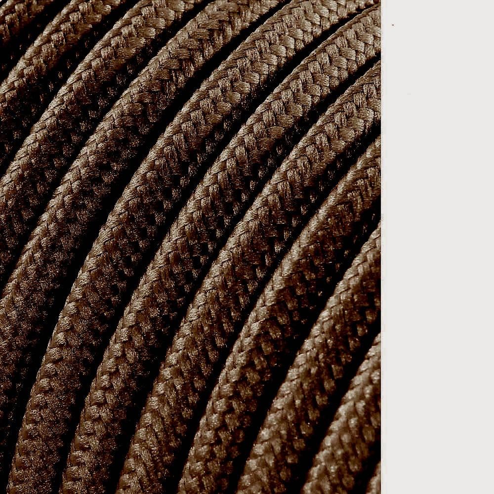 CARRETE CABLE CORDÓN TUBULAR H03VV-F 2 x 0,75 mm² MARRÓN, 5 m