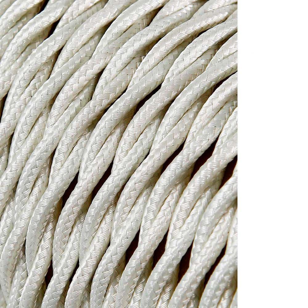 CARRETE CABLE TEXTIL TRENZADO H03VV-F 2 x 0,75 mm² ALGODÓN, 25 m