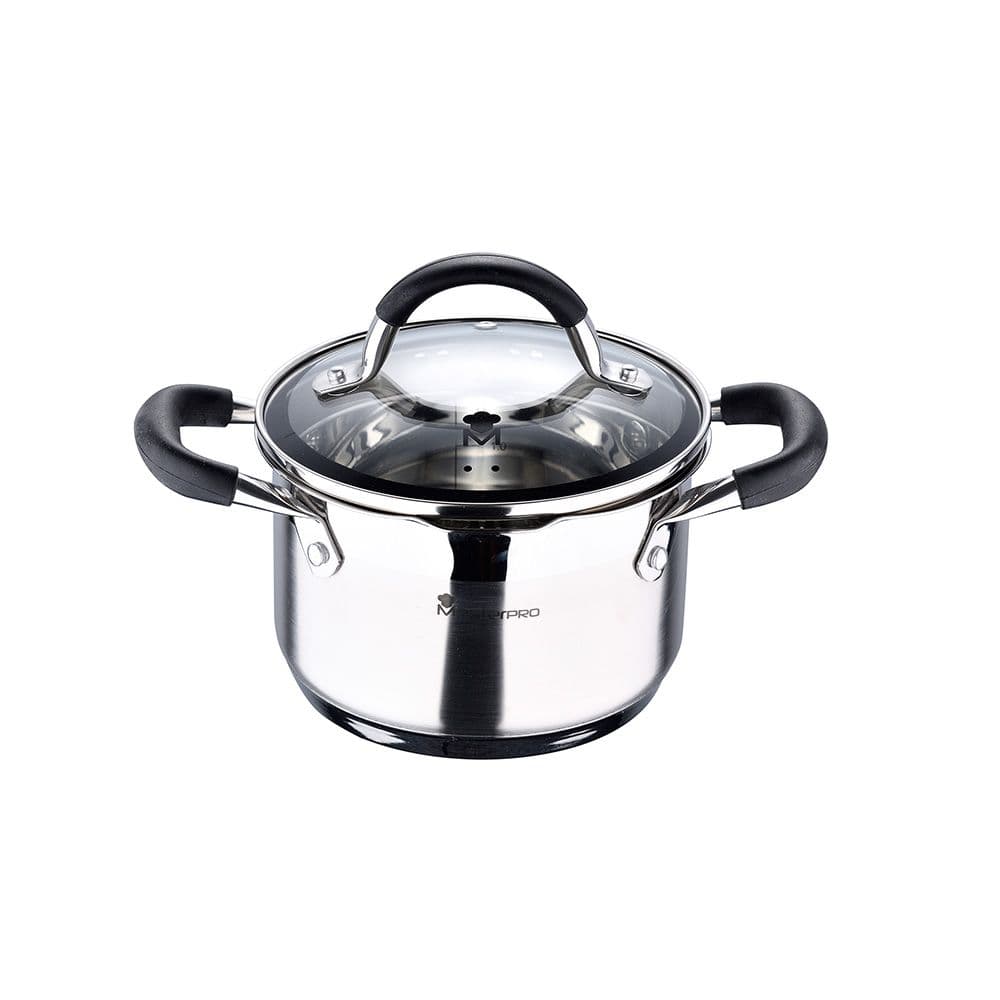 OLLA 1,8 L DE ACERO INOXIDABLE CON TAPA FOODIES Ø16 x 10 cm