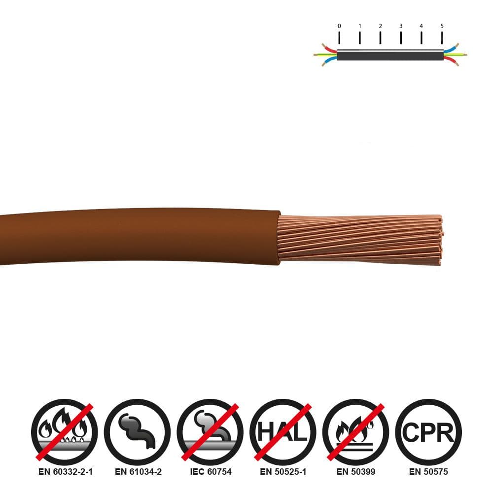 CABLECILLO H07Z1-K 2,50 mm² MARRÓN EURO/m