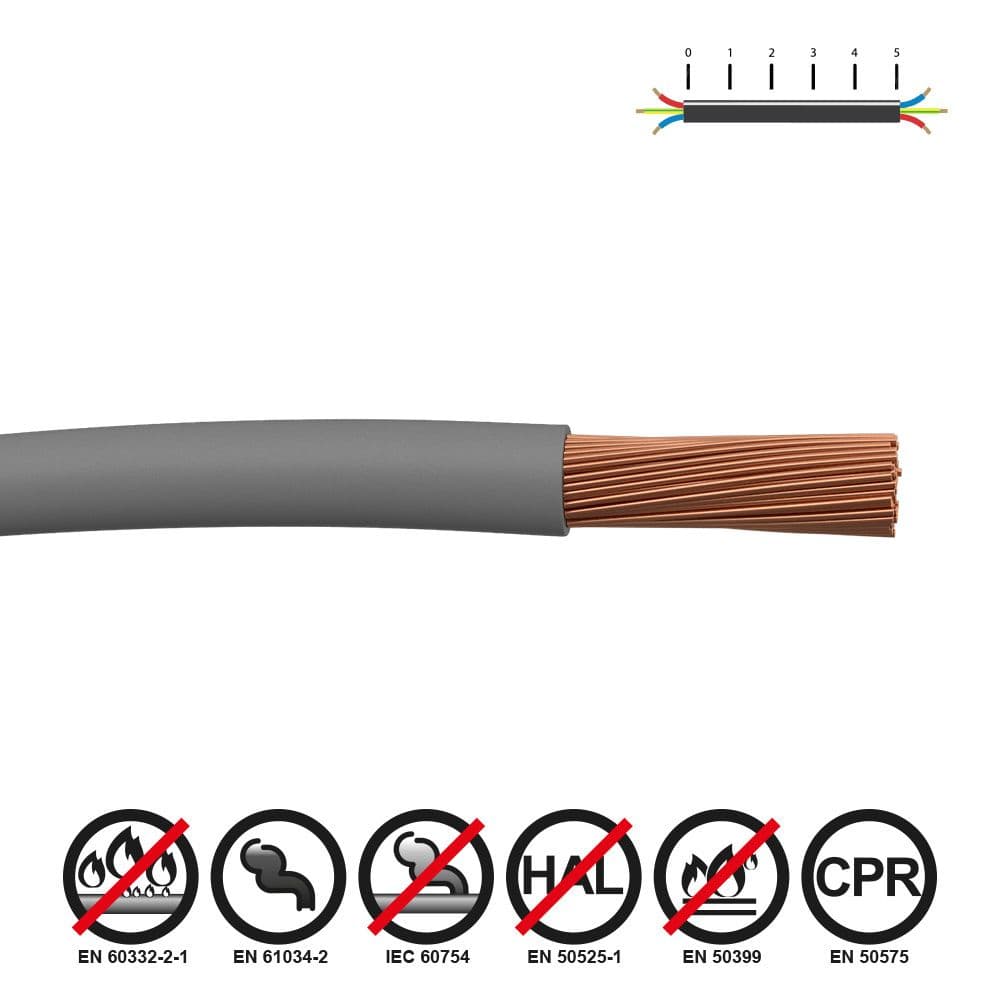 CABLECILLO H07Z1-K 4,00 mm² GRIS EURO/m