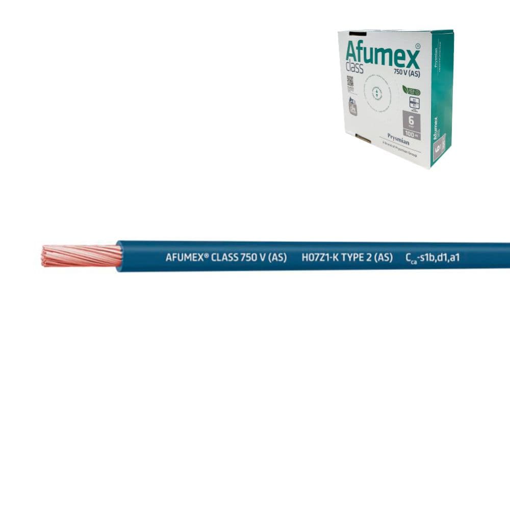 CABLECILLO H07Z1-K(AS) 6,0 mm² AZUL EURO/m