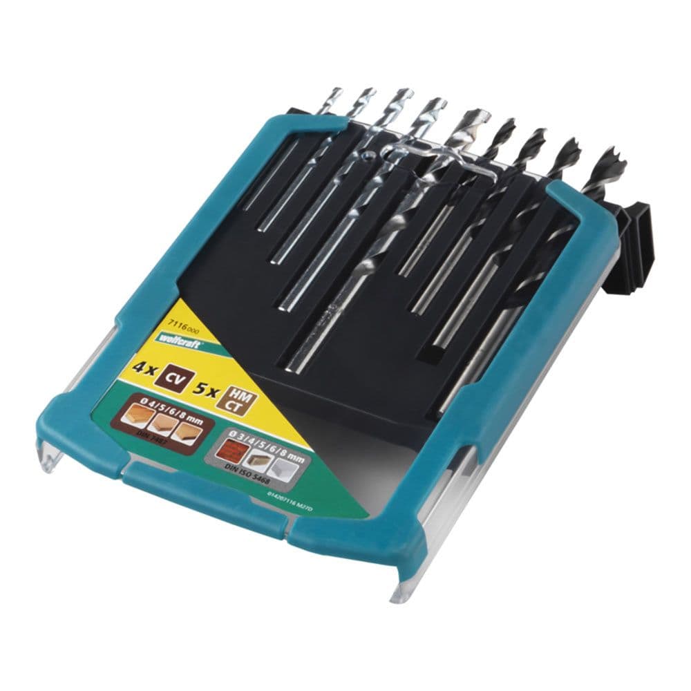 BROCAS PARA PIEDRA Y MADERA, JUEGO 9 PIEZAS