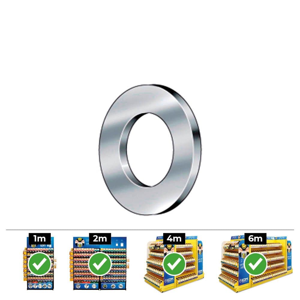 CAJA 250 unid.. ARANDELA LISA DIN/REF 125A Ø8mm ZINCADO CELO