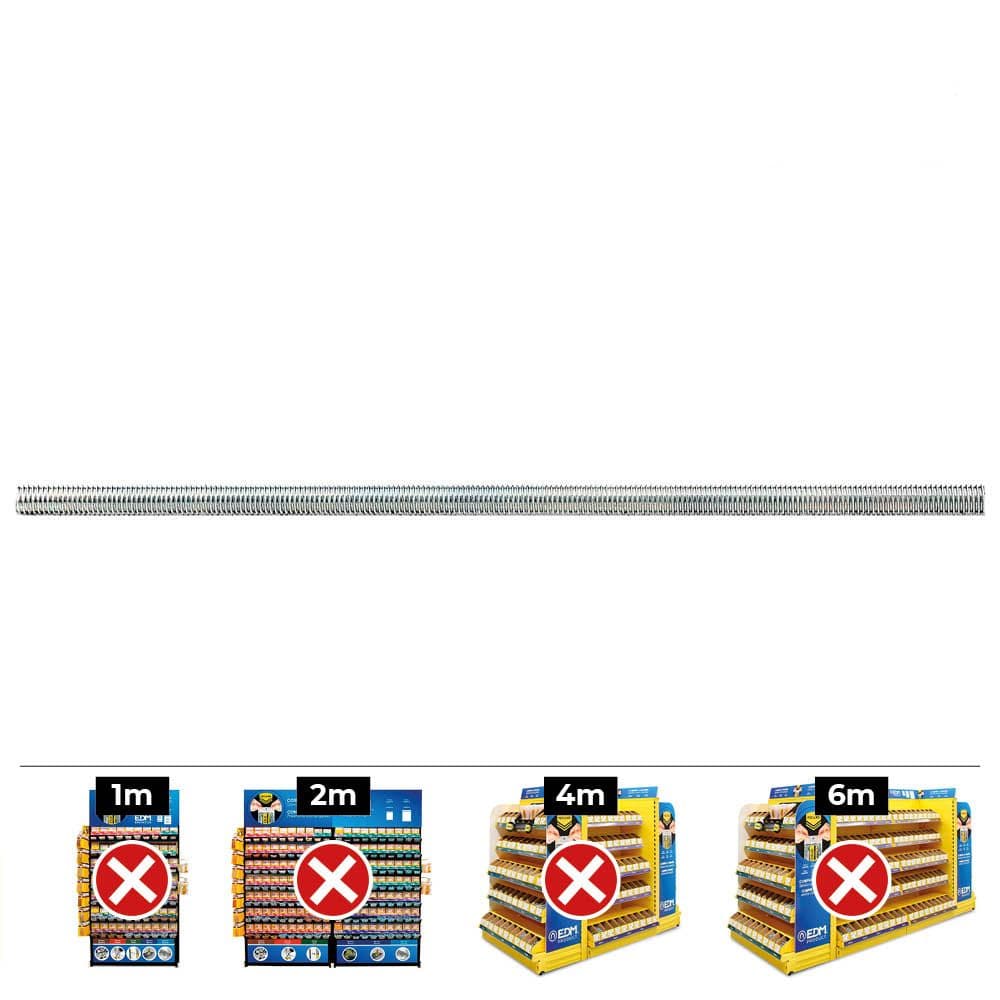 VARILLA ROSCADA M6 x 1000mm DIN/REF 975 ZINCADO (CAJA 100 unid)