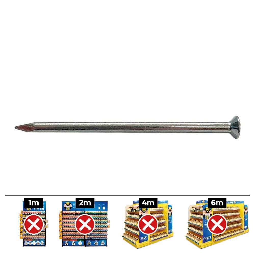 CAJA 100 unid. PUNTAS CP Ø3,4x25mm DIN/REF CPQ ACERO ZINCADO 92425CPQ CELO