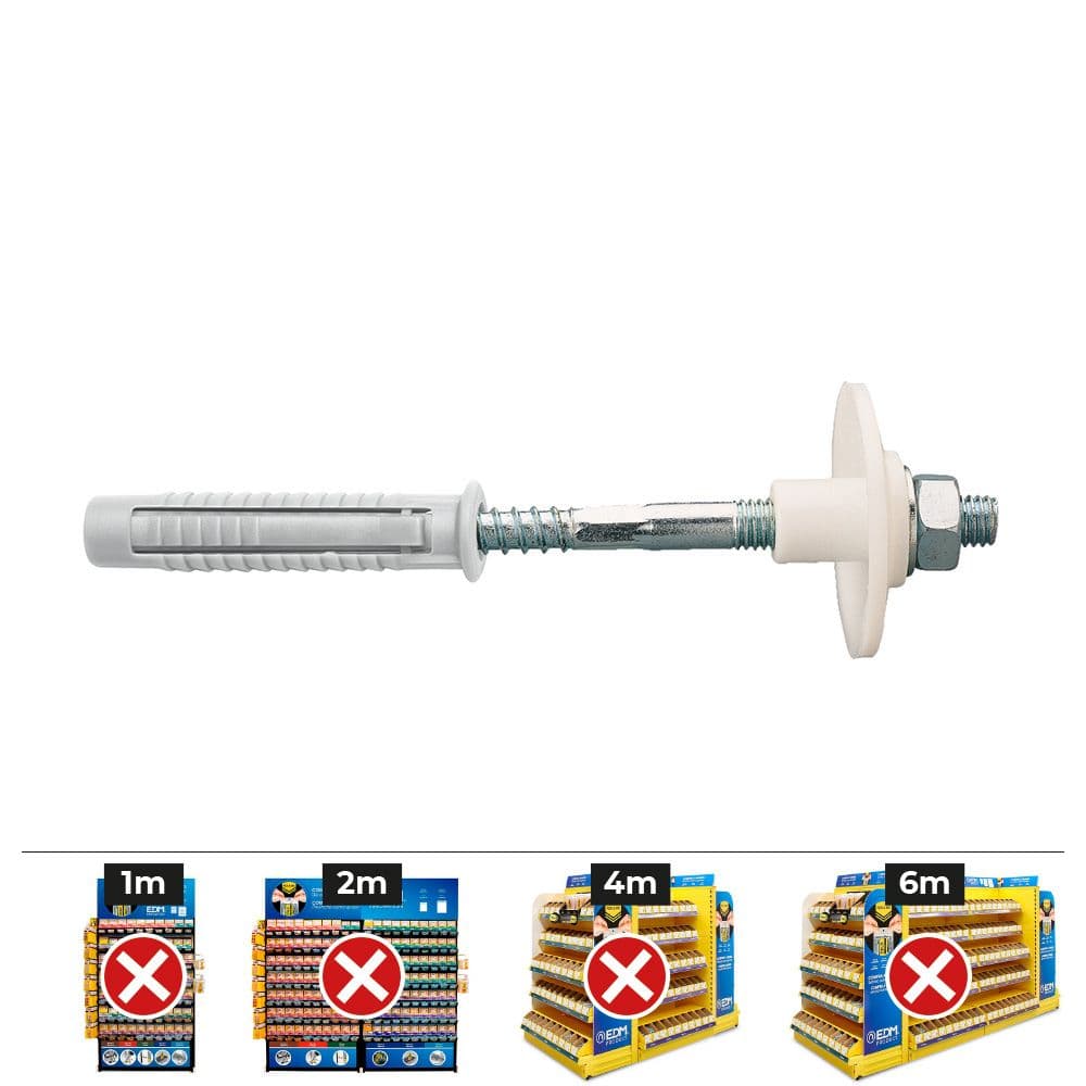 BOLSA 2 UNIDADES FIJACIÓN LAVABO TUERCA DE HIERRO Ø10x120 FLTH